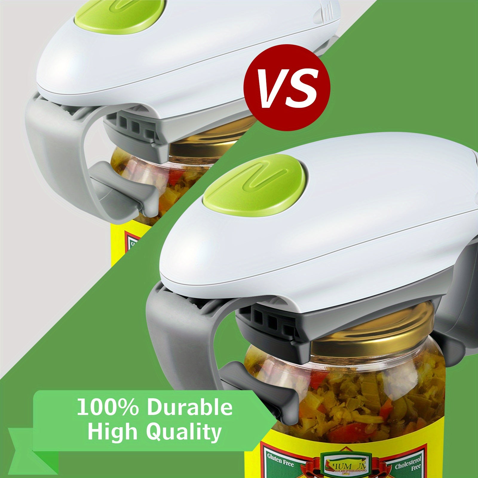 Electric One-Touch Jar Opener — Automatic Hands-Free Kitchen Tool