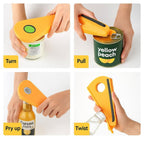 4-in-1 Bottle Opener for Arthritis | Jar & Can Opener Tool