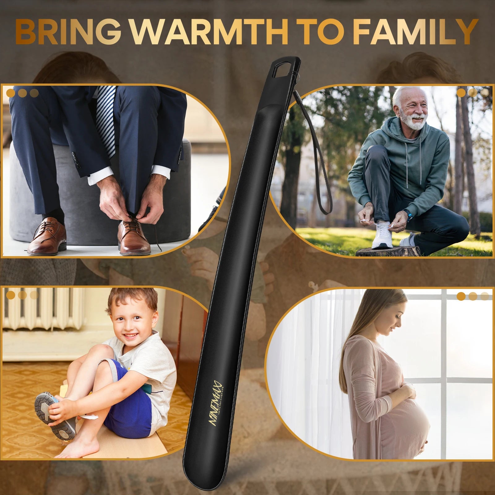 Extra‑Long Flexible Shoehorn — 16.3” Plastic Shoe Lifter for Easy, Bend‑Free Dressing