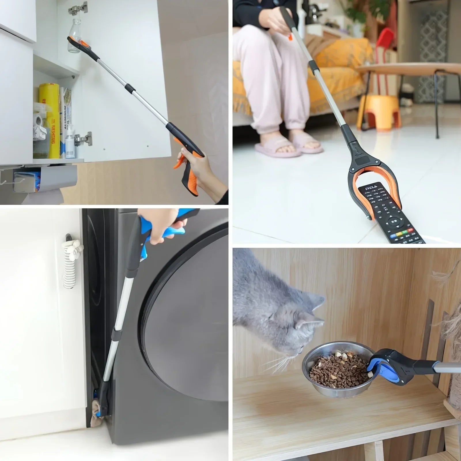 32" Foldable Reacher Grabber Tool — Lightweight Pick-Up Aid with Rotating Grip