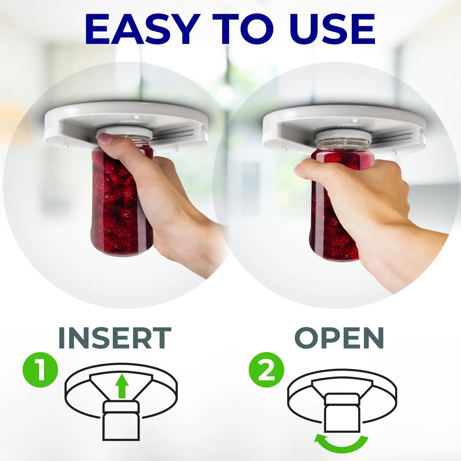 Under‑Cabinet Jar Opener– Hands‑Free, Easy‑Grip Kitchen Tool
