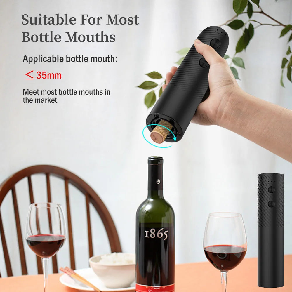 Automatic Electric Wine Opener — One-Touch USB Rechargeable Corkscrew for Home & Bar