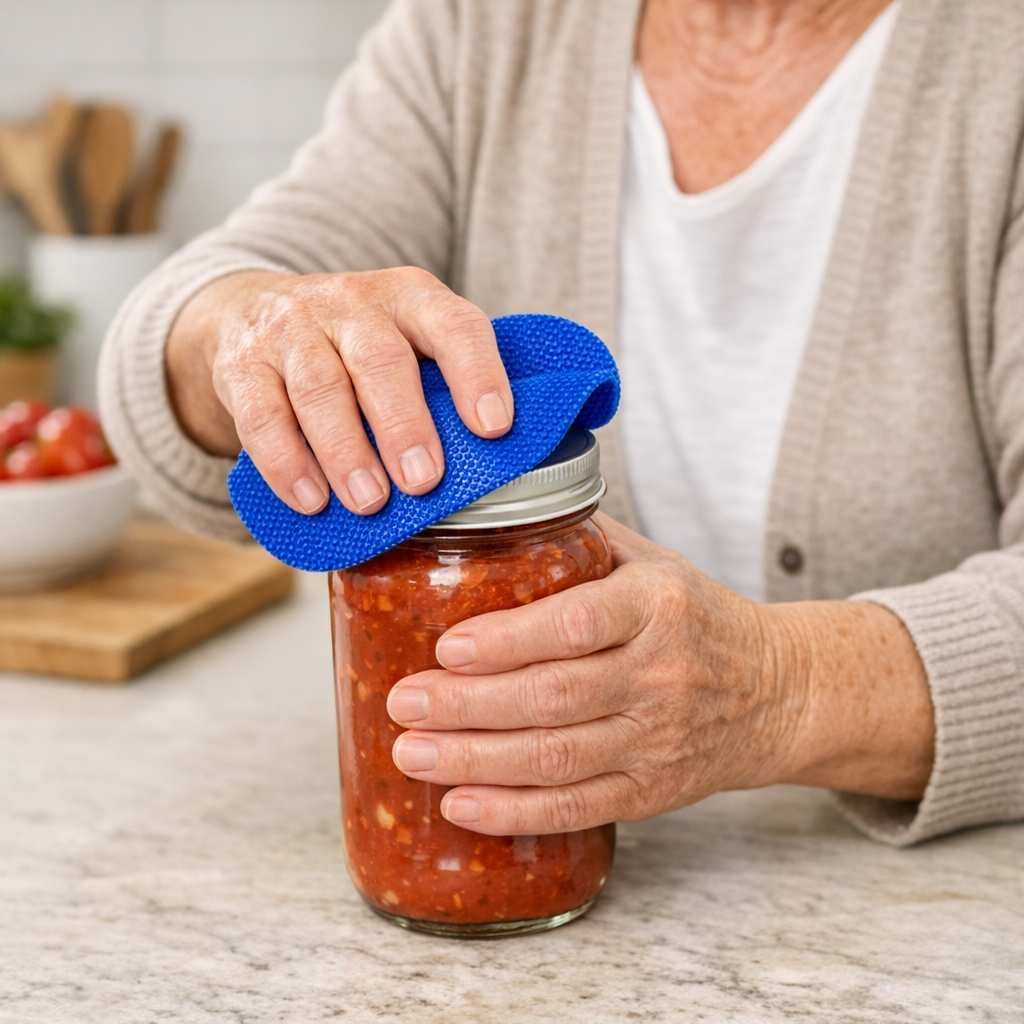 Anti-Slip Grip Pad for Jars & Bottles — Easy-Grip Silicone for Seniors