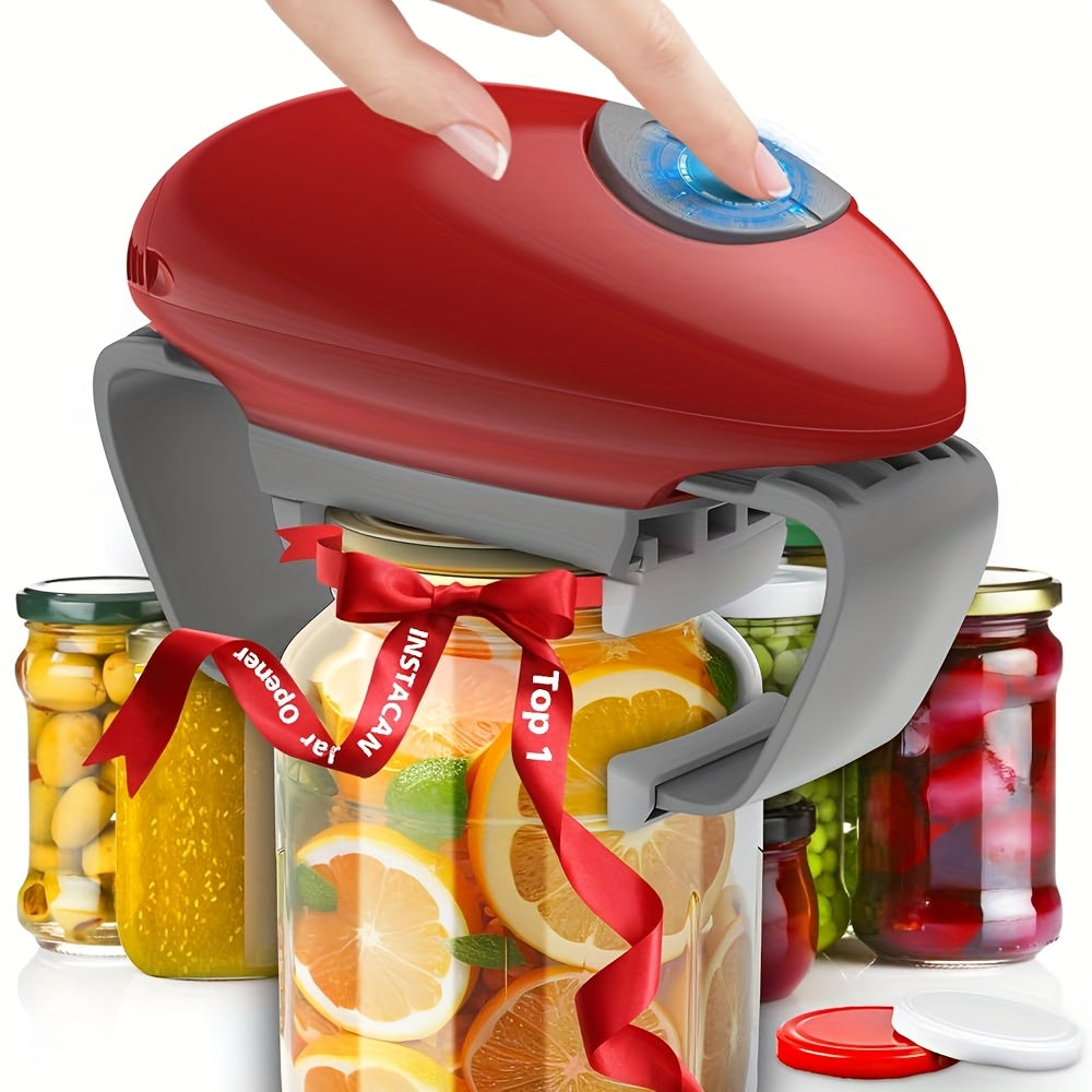Electric One-Touch Jar Opener — Automatic Hands-Free Kitchen Tool