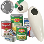 Can opener with familiar American cans