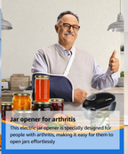 Electric One-Touch Jar Opener — Automatic Hands-Free Kitchen Tool