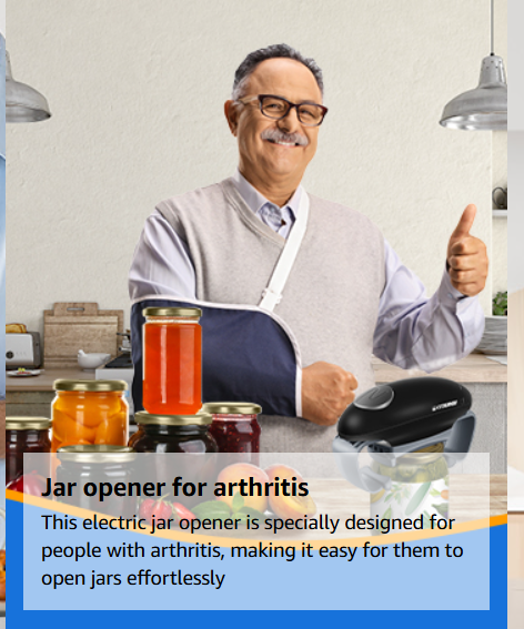 Electric One-Touch Jar Opener — Automatic Hands-Free Kitchen Tool