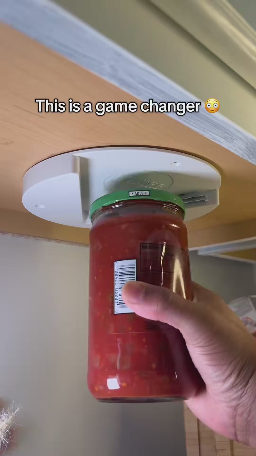 Under‑Cabinet Jar Opener– Hands‑Free, Easy‑Grip Kitchen Tool